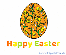 Animierte Grusskarte Frohe Ostern auf Englisch