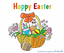 Frohe Ostern auf Englisch Clip Art, Bild, Grafik