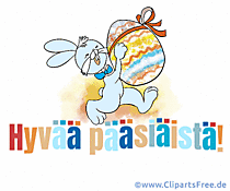 Frohe Ostern auf Finnisch E-Karte animiert