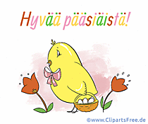 Frohe Ostern auf Finnisch Gif-Bild