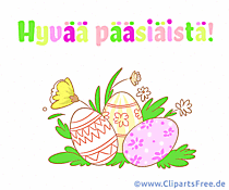 Gif Frohe Ostern auf Finnisch