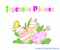 Bild Frohe Ostern auf Französisch