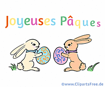 e-Card Frohe Ostern auf Französisch