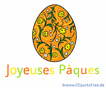 E-Karte Frohe Ostern auf Französisch