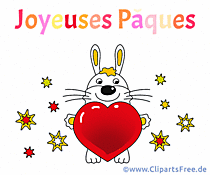 Frohe Ostern Gif - Grusskarten auf  Französisch