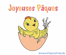 Frohe Ostern Glückwunsch auf Französisch