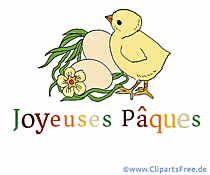 Frohe Ostern Grussbilder auf Französisch