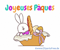 Frohe Ostern auf Französisch