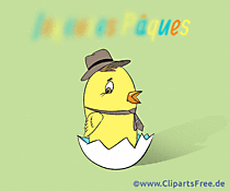 Glückwunsch zu Ostern auf Französisch Gif-Bild