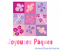 Glückwunschkarte Frohe Ostern auf Französisch