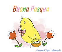 Frohe Ostern auf Italienisch Bild, Gif, Illustration