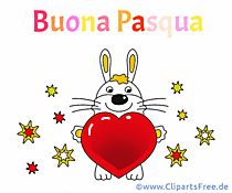 Frohe Ostern Grußkarte auf Italienisch