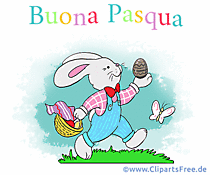 Gifanimation zu Ostern auf Italienisch