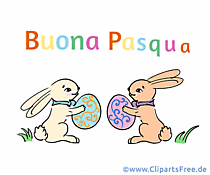 Kostenlose Grusskarte Frohe Ostern auf Italienisch