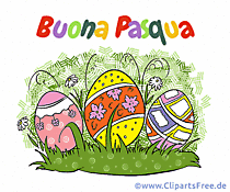 Schöne Ostern auf Italienisch Glückwunschkarte