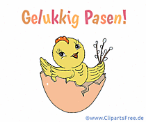 Grafik zu Ostern auf Niederländisch