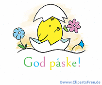 Animation Frohe Ostern auf Norwegisch im Gif-Format