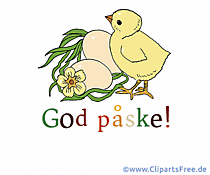 Clipart zu Ostern auf Norwegisch