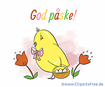 Frohe Ostern auf Norwegisch Gif-Animation