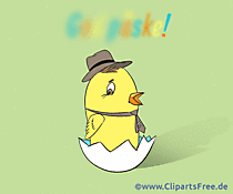 Frohe Ostern auf Norwegisch Osterbild animiert