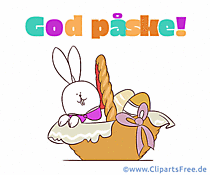 Grusskarte zu Ostern auf Norwegisch