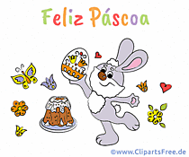 Grafik Frohe Ostern auf Portugiesisch