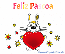 Gruss zu Ostern auf Portugiesisch Bild, Clipart, Grafik