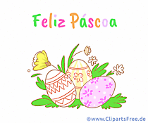 Grusskarte zu Ostern auf Portugiesisch