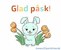 Animierte Grusskarte zu Ostern auf Schwedisch
