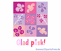 Blumen zu Ostern - Frohe Ostern Gruss auf Schwedisch