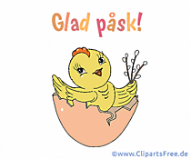 Frohe Ostern auf Schwedisch Bild, Clipart, Gif