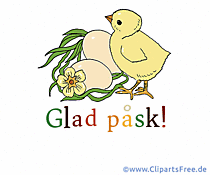 Frohe Ostern auf Schwedisch Gif-Grusskarte