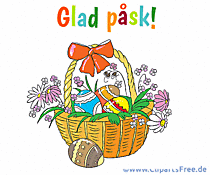 Gif zu Ostern mit Glückwunsch auf Schwedisch