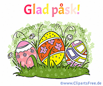 Ostergruss auf Schwedisch Gif-Karte