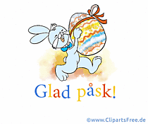 Schöne E-Karte Frohe Ostern auf Schwedisch