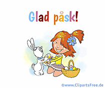 Schöne Frohe Ostern Grusskarte auf Schwedisch