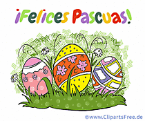 E-Card animiert Frohe Ostern auf Spanisch