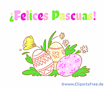 Frohe Ostern auf Spanisch Grussbild