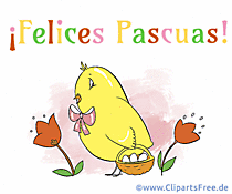 Frohe Ostern auf Spanisch Grussbild Gif