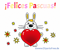 Frohe Ostern Gruss auf Spanisch als Bild