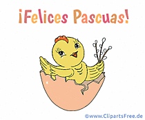 Glückwunschkarte Frohe Ostern auf Spanisch