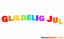 Frohe Weihnachten auf Dänisch animierter Text