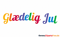 Frohe Weihnachten auf Dänisch E-Card