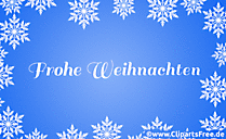 Gif Bild mit Überschrift Frohe Weihnachten auf Deutsch