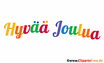 Frohe Weihnachten auf Finnisch E-Card