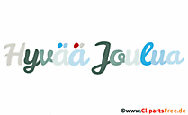 Frohe Weihnachten Gruss auf Finnisch animierter Text