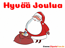 Linksmų Kalėdų Gif animacija suomių kalba