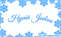 Glückwunschkarte auf Finnisch Frohe Weihnachten