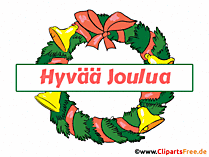 Weihnachtsglückwunsch in finnischer Sprache Gif-Clipart