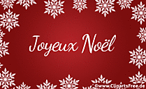 Frohe Weihnachten animierte e-Card auf Französisch